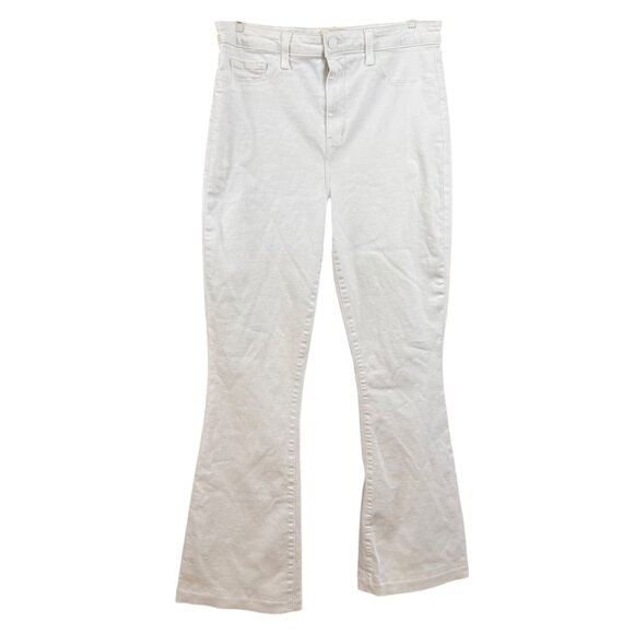 L’Agence Women’s White Flare Jeans Size 31 High Rise Stretch Denim - Picture 1 of 6